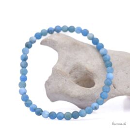 Bracelet Apatite bleue mate 4mm