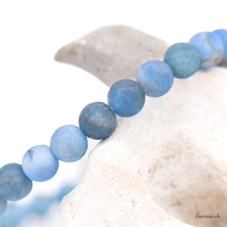 Bracelet Apatite Bleue Mate 6-6.5mm - N°17089.180-3 disponible en ligne et dans la boutique Kûrma.