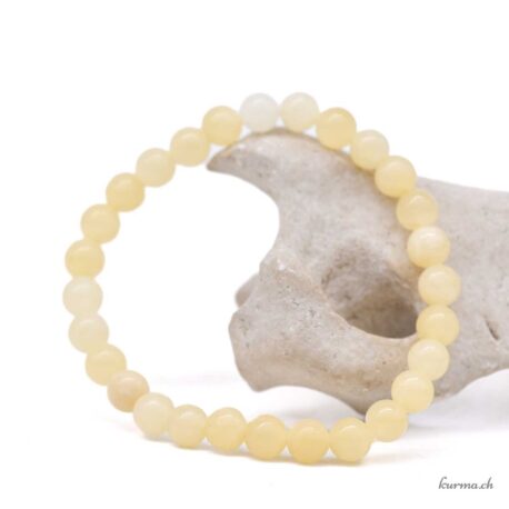 Bracelet Aragonite jaune claire 6.5mm