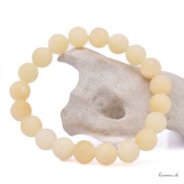 Bracelet Calcite jaune mate 10mm