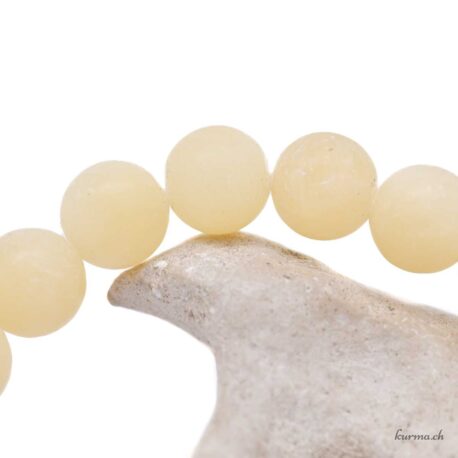 Bracelet Calcite Jaune Mate 10mm - N°17144.170-2 disponible en ligne et dans la boutique Kûrma.