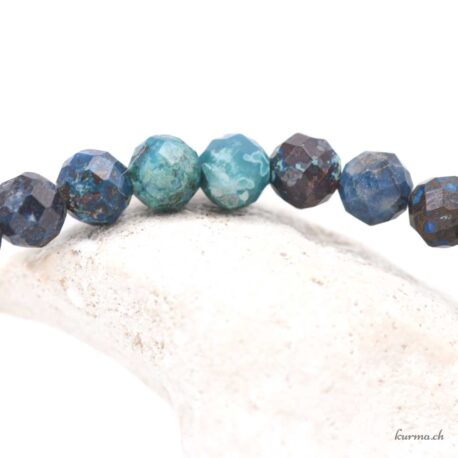 Bracelet Chrysocolle 4mm Facette - N°17123.160-2 disponible en ligne et dans la boutique Kûrma.