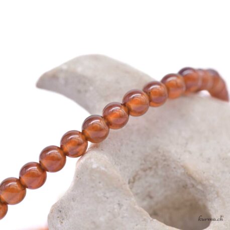 Bracelet Grenat Hessonite 5mm - N°17168.170-3 disponible en ligne et dans la boutique Kûrma.