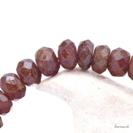 Bracelet Grenat Hessonite Rondelle 8mm Facettes - N°17167.170-2 disponible en ligne et dans la boutique Kûrma.