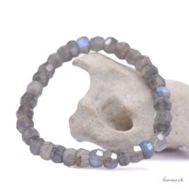 Bracelet Labradorite rondelles 8x6mm – Facettes – N°17202