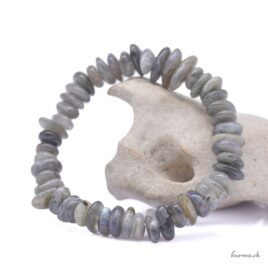 Bracelet Labradorite rondelles nuggets 10-14mm – N°17196