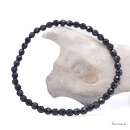 Bracelet Onyx 4mm – Facettes – N°17242