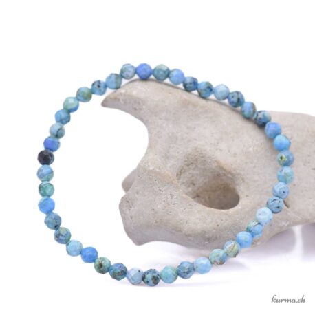 Bracelet Opale bleue 4mm - Facettes