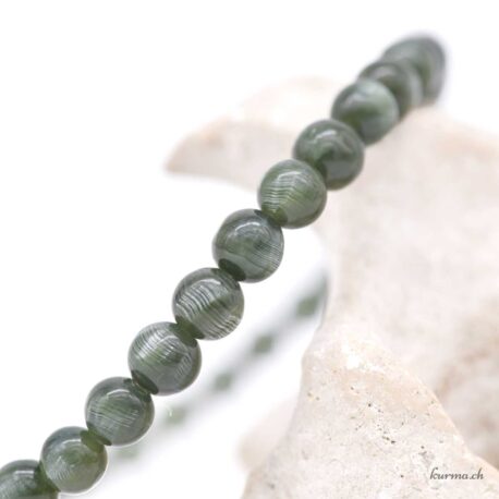 Bracelet Séraphinite 5mm - N°17360.170-3 disponible en ligne et dans la boutique Kûrma.