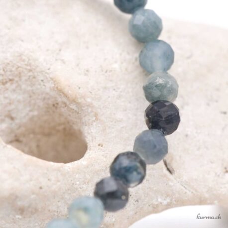 Bracelet Tourmaline Bleue 5mm Facette - N°17311.170-3 disponible en ligne et dans la boutique Kûrma.