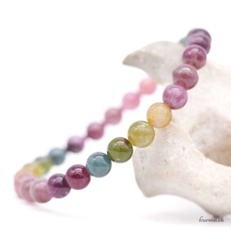 Bracelet Tourmaline Multicolore 7mm AAA - N°17314.160-3 disponible en ligne et dans la boutique Kûrma.