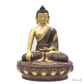 Statue Bouddha doré - Bronze - 30cm