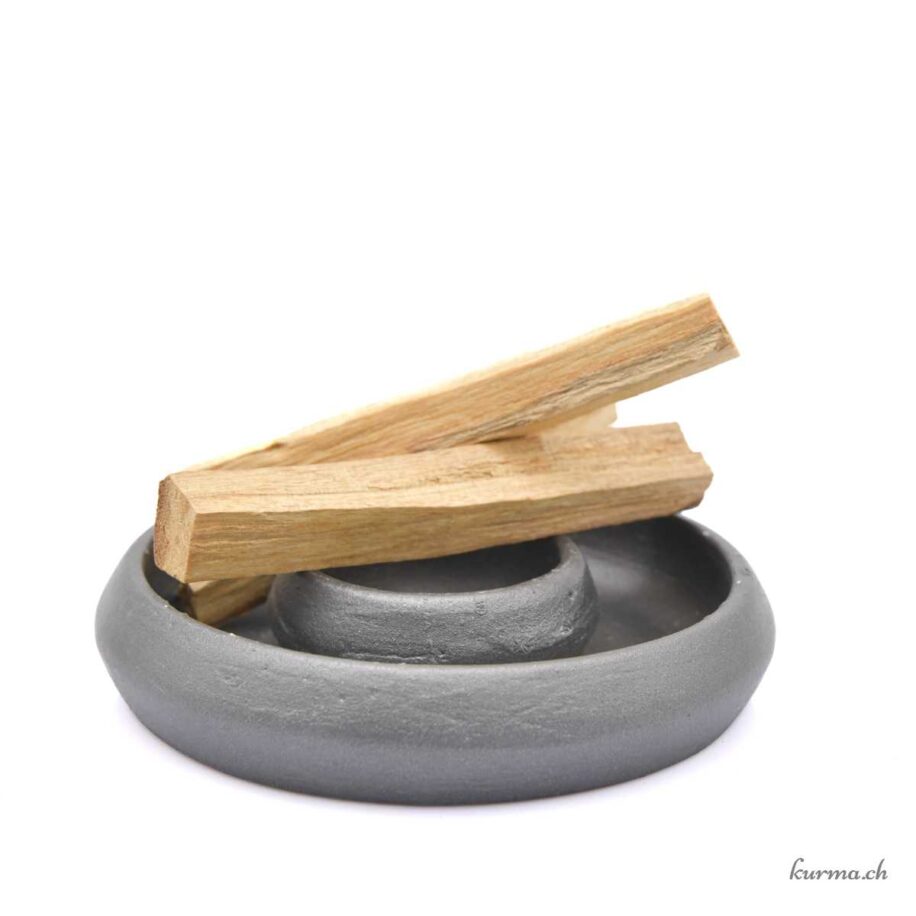 Brûleur Palo Santo En Bois Avec Support Métal - Kit Complet (Palo Santo + Bougie) - 2