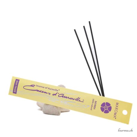 Encens d'Auroville Aromathérapie Myrrhe 5x 10 sticks - N°17770 disponible en ligne et dans la boutique Kûrma.