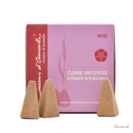 Encens en cône d’Auroville – Rose – N°17778