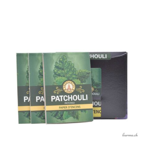 Papier d'encens Fragrances et Sens Patchouli x30 - N°17804-1 disponible en ligne et dans la boutique Kûrma.