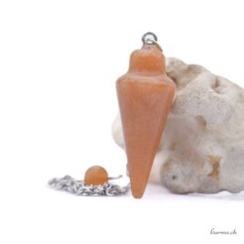 Pendule Aventurine orange – Goutte – N°17435