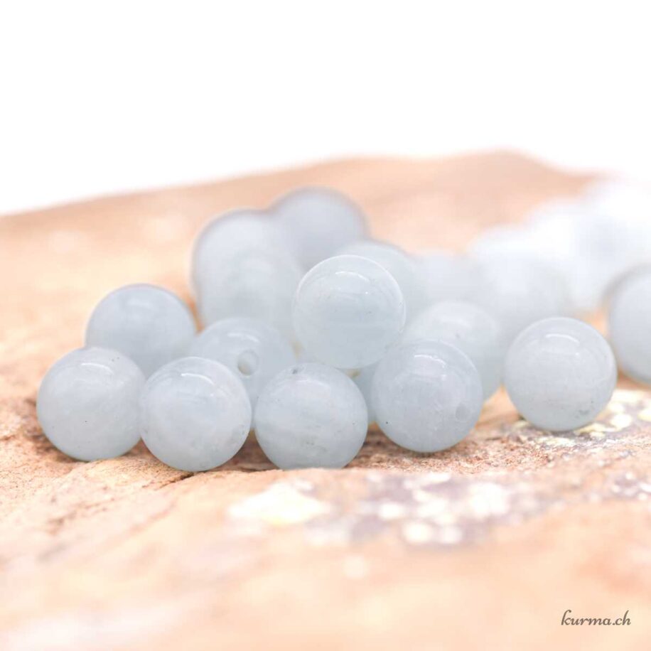 10 Perles En Aigue-Marine Rondelles 5-6mm - Pierre Naturelle - Neuf - EAN 4558550031860
