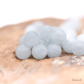 Perles Aigue-marine naturelle 6mm