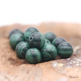 Perles Malachite foncée 8mm