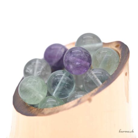 Perle Fluorite Multi 10mm sur Fil 40cm- N°17503-3 disponible en ligne et dans la boutique Kûrma.