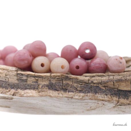 Perle Rhodonite Unie 4mm sur Fil 40cm - N°17567-2 disponible en ligne et dans la boutique Kûrma.