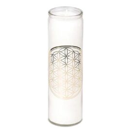 Bougie parfumée Fleur de la Vie - Blanche