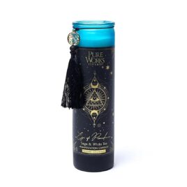 Bougie d'intention en verre avec pompon - Eye of Providence - 300g