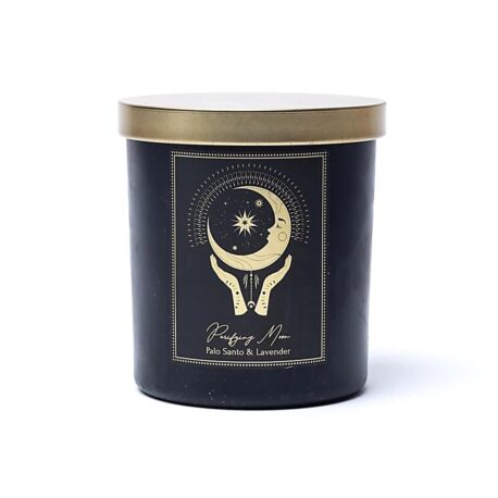 Bougie d'intention en verre avec couvercle - Purifying Moon - 200g