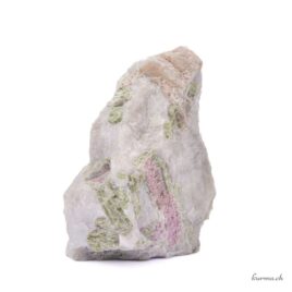 Tourmaline Melon d'eau brute sur matrice - Minéraux