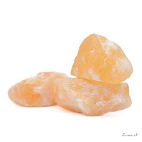 Calcite orange - Pierre brute de poche - Taille L