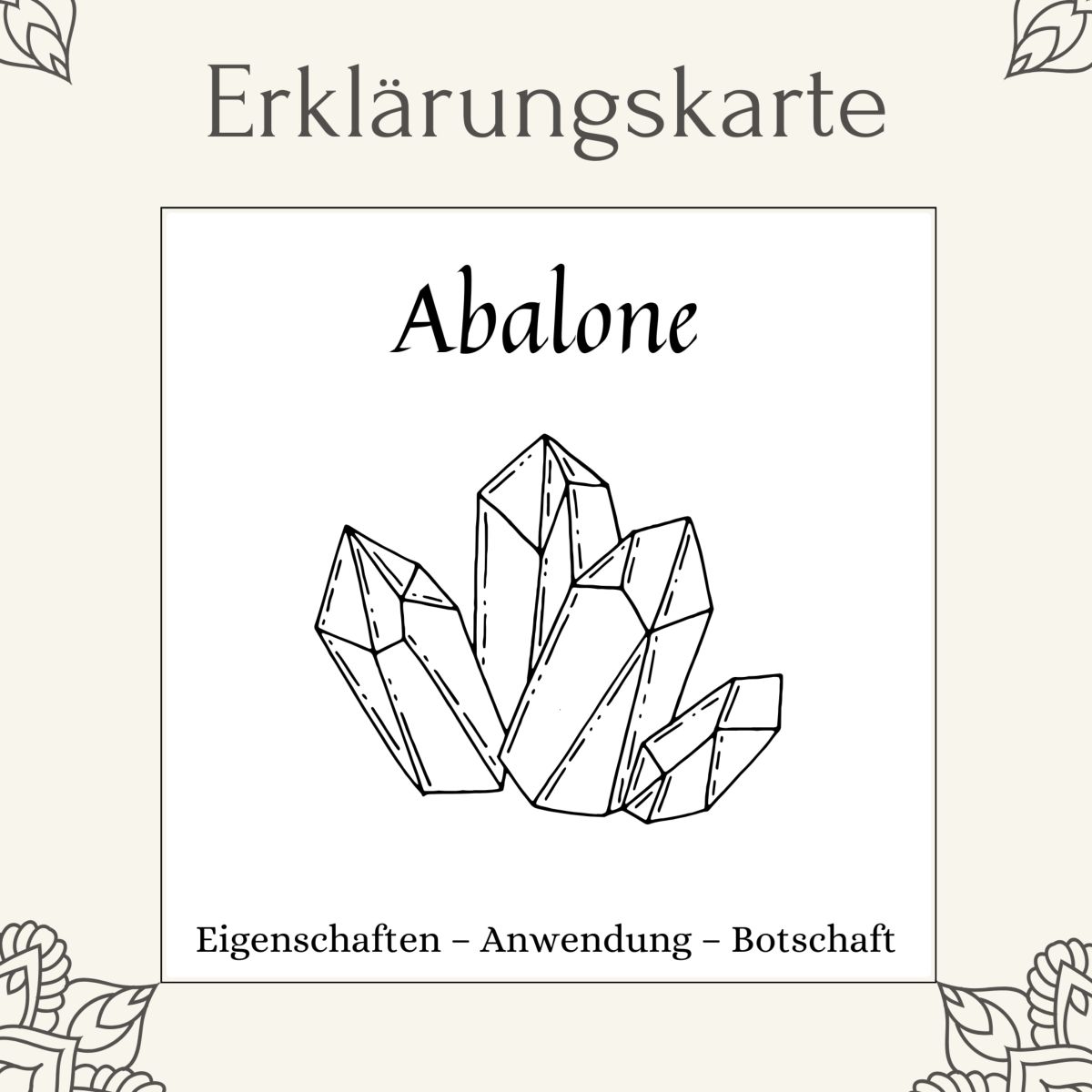 Carte lithothérapie Abalone Lithotherapie-Karte Abalone