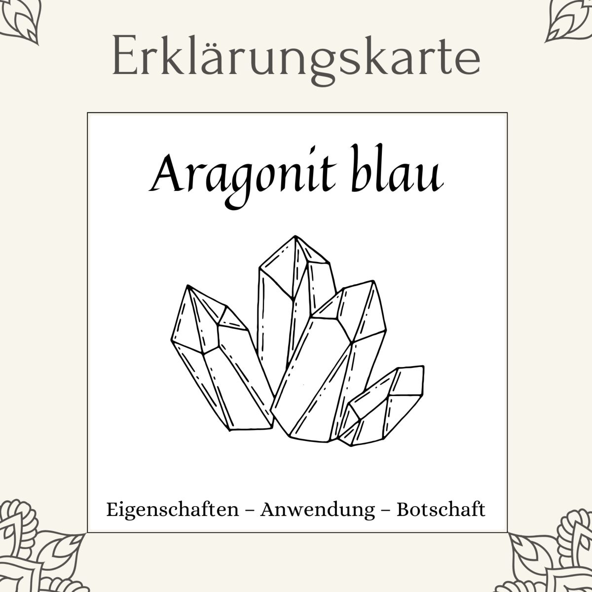 Lithotherapie-Karte Blauer Aragonit