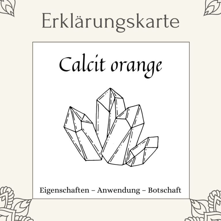 Lithotherapie-Karte Calcit Orange