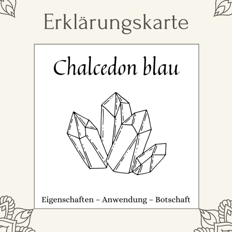 Lithotherapie-Karte Blauer Chalcedon