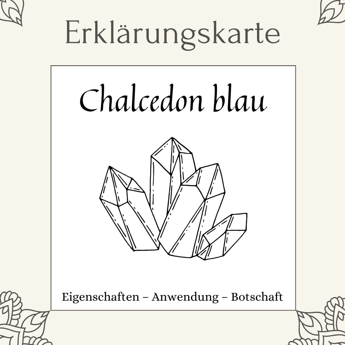 Lithotherapie-Karte Blauer Chalcedon