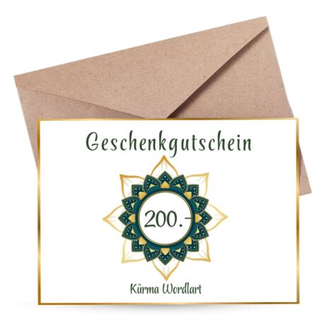 Geschenkgutschein im Wert von 200chf