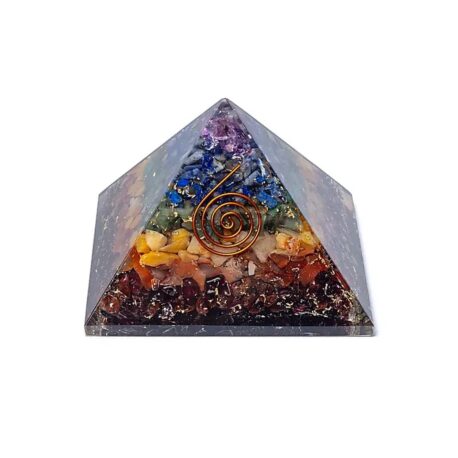 Orgonite - Pyramide 5cm - 7 chakras