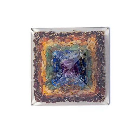 Orgonite - Pyramide 5cm - 7 chakras