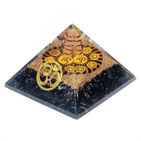 Orgonit - Pyramide 6cm - Schwarzer Turmalin - Om