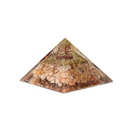 Orgonite - Pyramide 5cm - Pierre du soleil - Symbole solaire