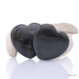 Coeur Obsidienne dorée 4cm