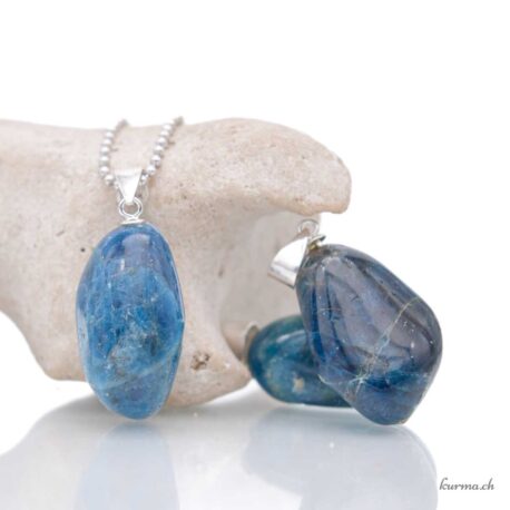 Apatite bleue - Pendentif en argent 925