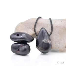 Purpurite - Pendentif en pierre percée