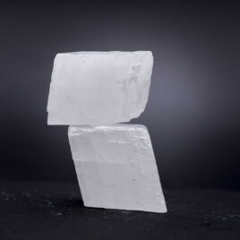 Calcite blanche cristalisée - Pierre brute de poche - Taille XL