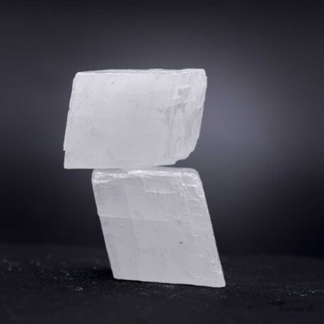Calcite blanche cristalisée - Pierre brute de poche - Taille XL
