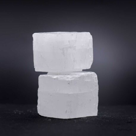 Calcite bianca cristallizzata - Pietra grezza da tasca - Misura XL