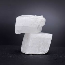 Calcite blanche cristalisée - Pierre brute de poche - Taille XXL