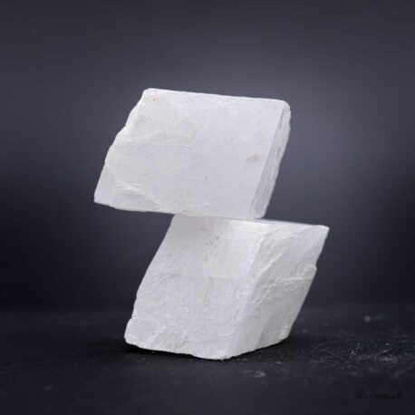 Calcite bianca cristallizzata - Pietra grezza da tasca - Misura XXL