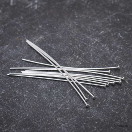 Schmuckstifte - Flacher Kopf - 50x0.7mm - 925er Silber